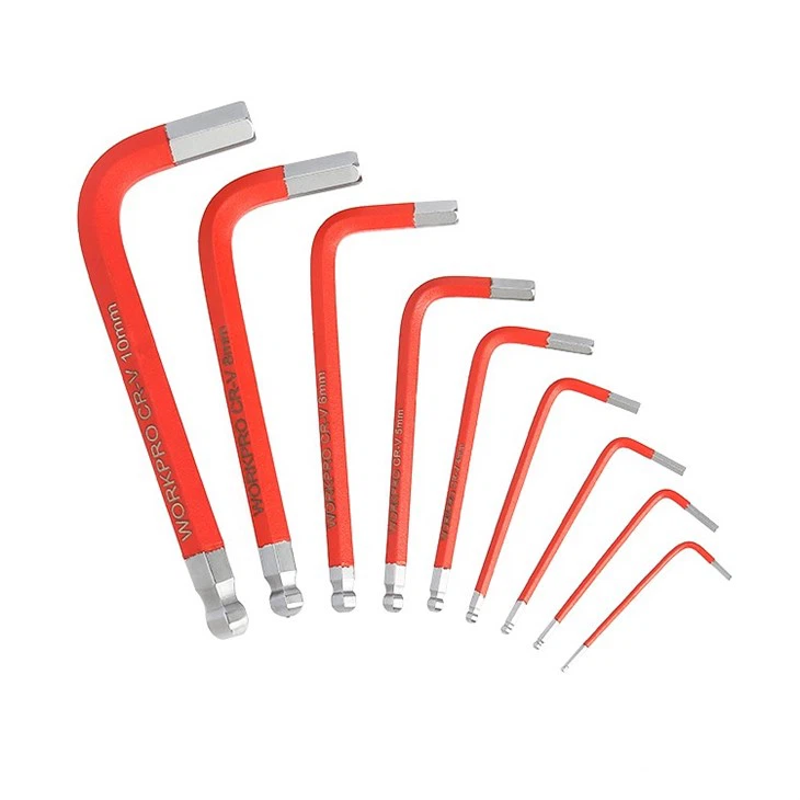 WORKPRO 9PC SHORT ARM BALL POINT HEX KEY SET(SAE) price